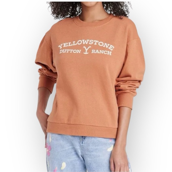 Yellowstone Dutton Ranch Crewneck Sweatshirt Amber Size Small - Picture 5 of 15